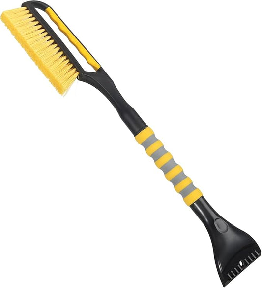 Snow Brush and Ice Scraper for Car Windshield,26.4" Window Scraper Deicer for Car SUV and Truck,Ice Scrapers and Brushes 2 in 1,Winter Car Automotive Exterior Accessories(1Pack Yellow)