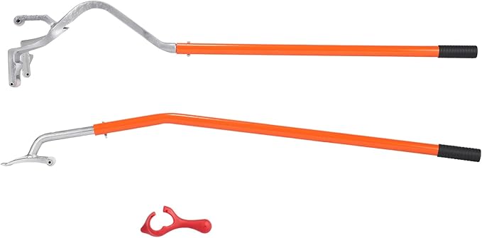 Vevor Tire Mount Demount Tool 22.5" to 24.5" Tire Changer Steel Bead Breaker Extra Bead Holder Tubeless Truck Manual Tire Changing Tools for Car Repairing(Red)