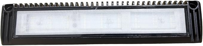 RV LED Porch Exterior Utility Lights, 13 inch Down Angle Flood Beam Awning Light, 3000K Warm-White 12V/24V DC 2700 Lumen, Black Finish Aluminum Housing, for RVs Trailers Campers, 1 Pack