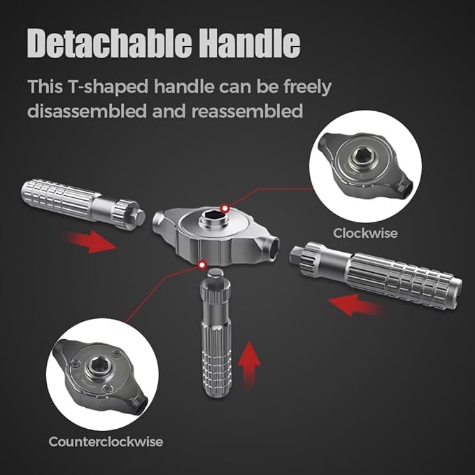 2026 New 40 In 1 Magnetic Ratchet Screwdriver Set, DIY Ratchet Screwdriver Set with T Handle Detachable, Multifunctional Precision Repair Tool With Detachable Handle for Computer, Furniture (2)