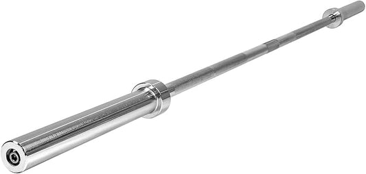 WF Athletic Supply 7 ft 2-inch Olympic Weighted Solid Steel Bar Barbell, for Weightlifting/Bench Press/Deadlift and Power Lifting Strength Training, with Rotating Sleeve, Home Gym