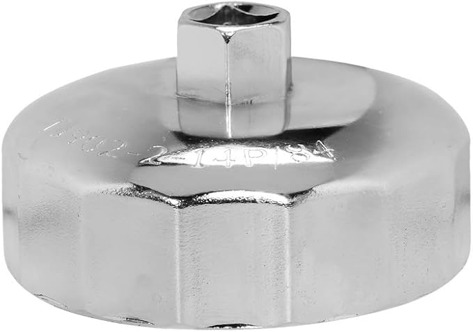 SaferCCTV 84mm 14 Flutes Oil Filter Wrench Cap Socket Removal Tool Compatible with Diesel Engines 3.0L