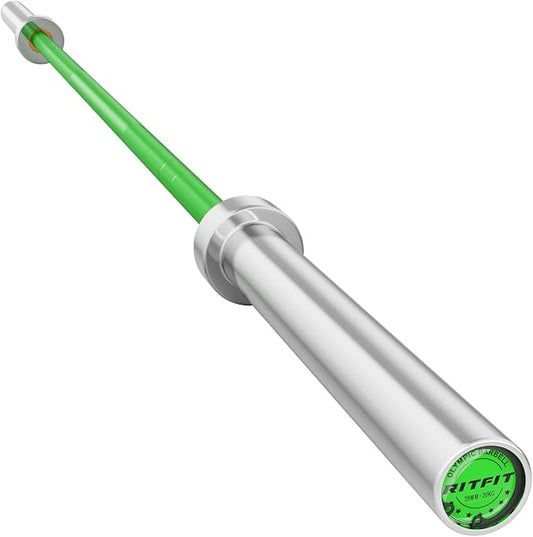 RITFIT 7FT Olympic Barbell for Strength and Weightlifting Training - 2 Inch Olympic Bar for Squat, Deadlift, Bench Press, Curl, Overhead Press - 500lbs/1000lbs/1500lbs Capacity