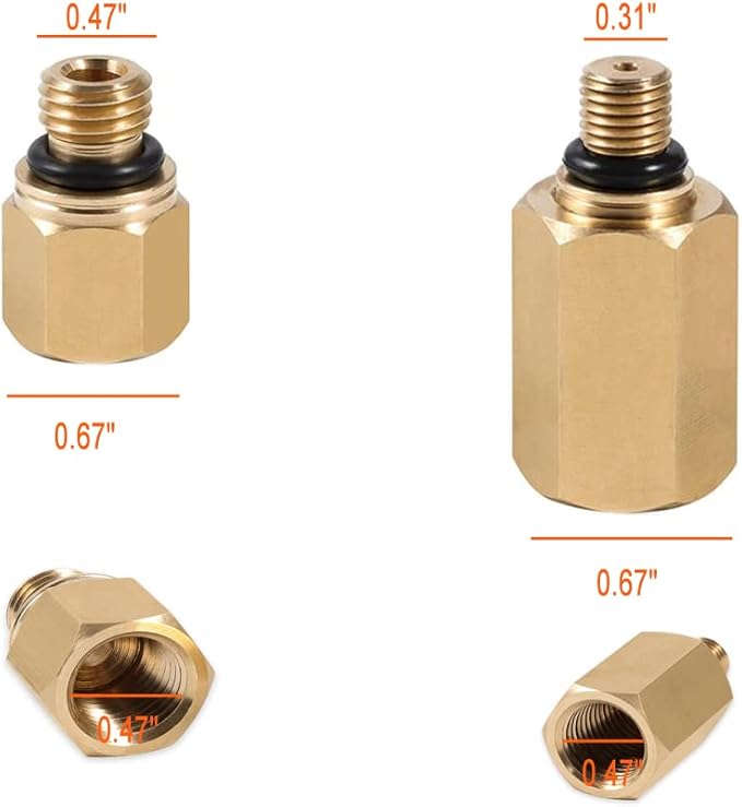 Oil Rail Adapters Leak Test Kit & IPR Valve Air Test Fitting Tool High Pressure Oil Pump Compatible with Ford 6.0L Powerstroke Diesel Engine (Fuel Rail)