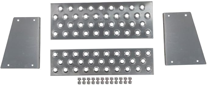 Mytee Products Aluminum Steps Replacement Part for 24" Wide Saddle Tool Box – 2 Pc Set, 12-Gauge Punched Plate Design, Bolt-On Installation, Anti-Slip Grip, Solid Welded Seams, Corrosion Resistant