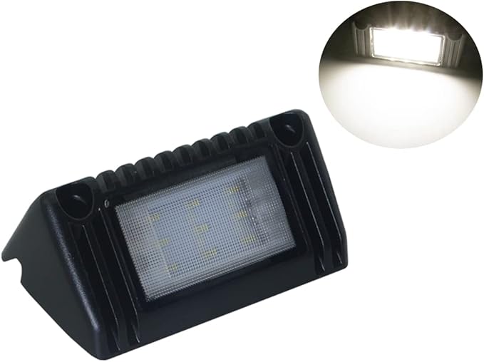 Raycharm 5" RV Exterior LED Work Light Fixture, 40° Down Angle Flood Beam, 4000K Natural-White, 12V/24V DC, High Lumen Output Low Current Draw, Aluminum Housing Black Finish, 1-Pack