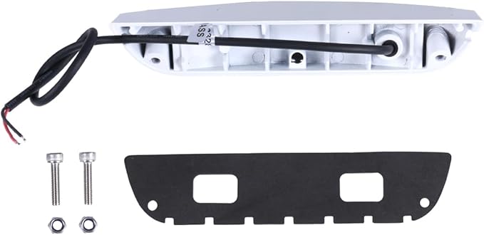 9“ RV LED Exterior Utility Light Fixture, 6000K Cool White Flood Beam LED Porch Awning Light, 12V Work Scene Lighting for Truck/Camper/Boat/Trailer, White Aluminum Housing, 1-Pack