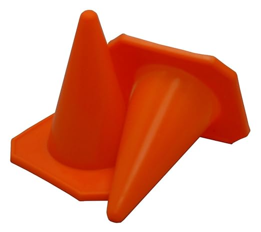 Bluedot Trading 4” Orange Traffic Cones Mini Plastic Sports Cones for Agility Training, RC Racing, Outdoor Activities, Party Games, 10 Pack