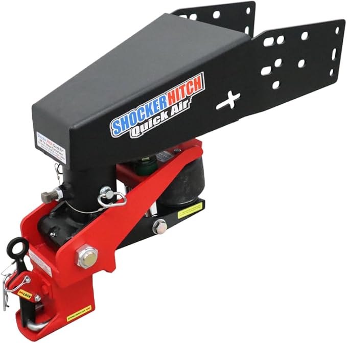 Shocker Quick Air® 5th Wheel to Gooseneck Air Hitch & Shift Lock Coupler Conversion Kit, Fits Lippert 1621 0719 & RhinoBox - 24,000 lbs GTW