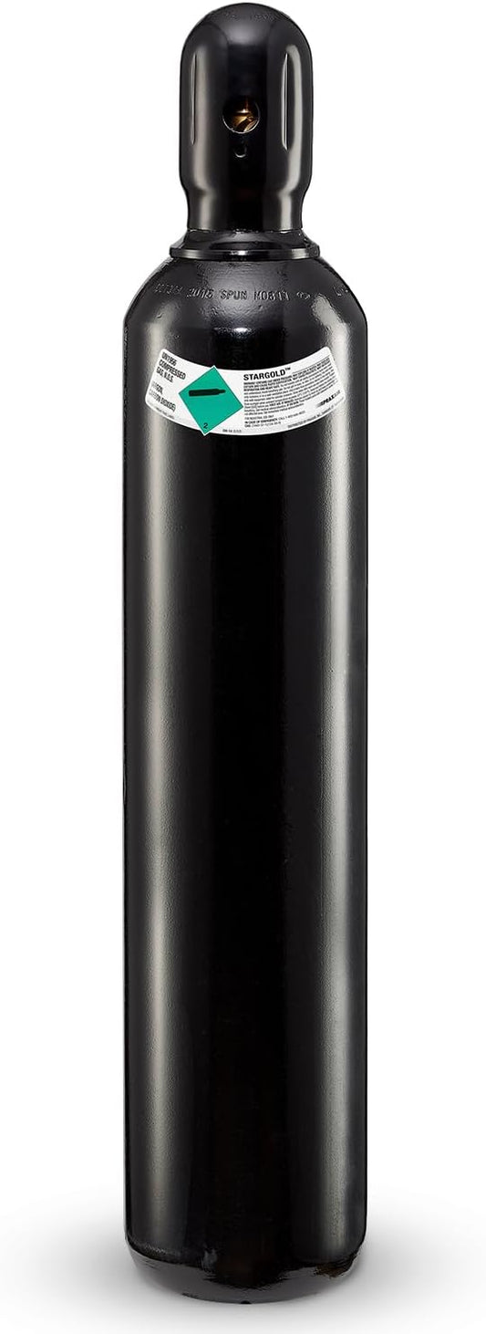 PrimeWeld 75% Argon 25% CO2 Bottle 125CF | DOT 3AA | USA CGA 580 Valve | Best Gas Blend for MIG Welding | Cylinders Full & Ready to Use