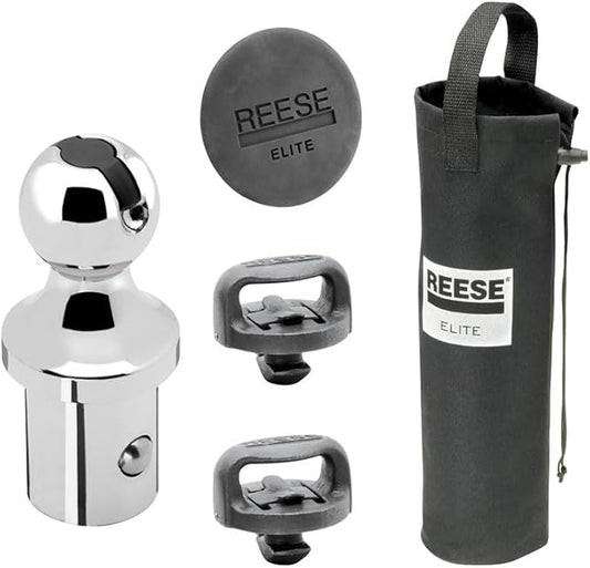 Reese Towpower 30137 Elite Series Gooseneck Hitch Head Accessory, Kit, Gooseneck Hitch Ball, Storage Bag, Safety Chains, Hole Cover