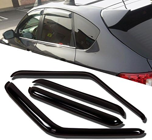 TuningPros WD-826 Tinted Smoke Out-Channel Window Visor Deflector Rain Guard 2-pc Set