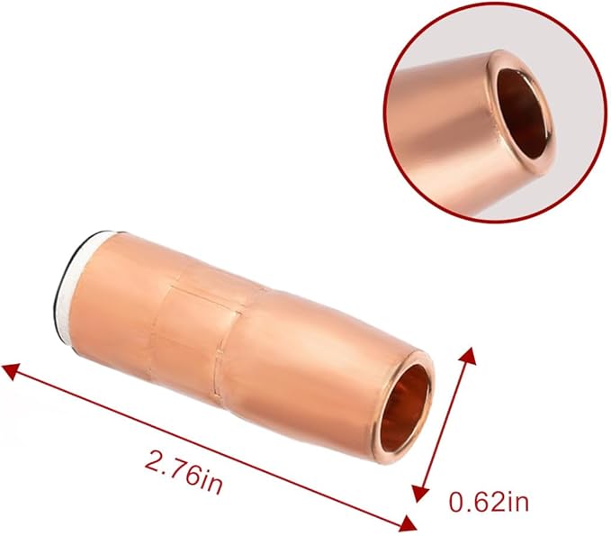 5-PK Nozzle N-M5818C 5/8" ID 1/8" Recess AccuLock MDX Fits Miller MDX-250 EZ-Select MIG Welding Guns Parts