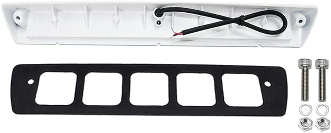 Raycharm 18" RV & Boat Exterior LED Awning Light Fixture, 40° Down Angle Flood Beam, 4000K Natural-White, 12V/24V DC, High Lumen Output Low Current Draw, Waterproof White Finish, 1-Pack