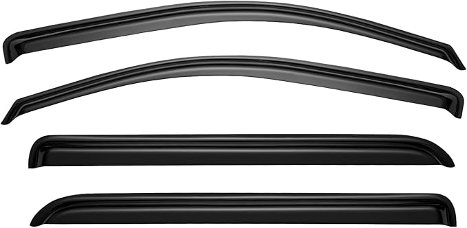 Window Rain Guards for Ford Explorer 2020-2025, Window Visor Guard Vent Wind Shade Deflector Rain Shield Protector Sun Visor Extra Durable for 2021 2022 2023 2024 21 22 23 24 25, Tape-on/Outside-Mount