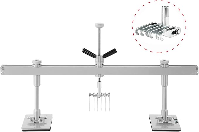 Car Dent Bar Hand Puller Pull Lever Pulling Kit Removal Hammer Repair Auto Body Tool (Silvery)