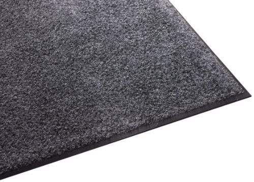 Guardian Platinum Series Indoor Wiper Floor Mat, Rubber with Nylon Carpet, 4'x18', Grey