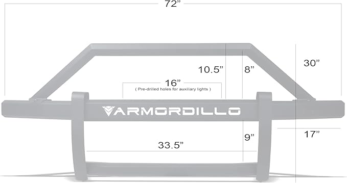 Armordillo 8702185 AR2 Pre-Runner Style Modular Bumper Grille Guard - Matte Black Fits 2019-2024 Dodge Ram 1500