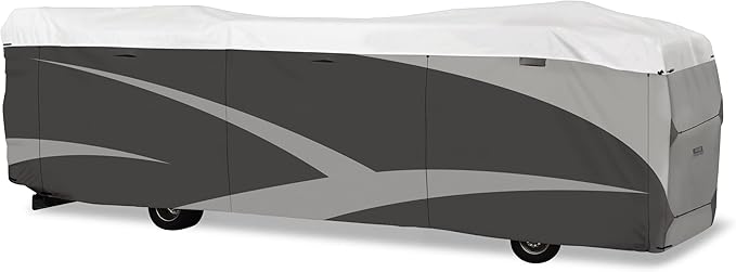 ADCO 36826 Designer Series Olefin HD Class A Motorhome Cover 34' 1" - 37', Gray/White