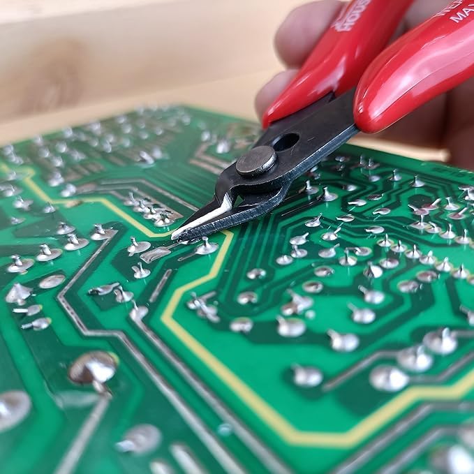 Small Wire Cutters, 2 PACK, 5 Inch Micro 170 Flush Cutter, Wire Cutters Spring Loaded Cutting Pliers, Side Cutters, Diagoanl Cutters for Jewelry Making, Models, Zip Ties Plastic Wire Snips