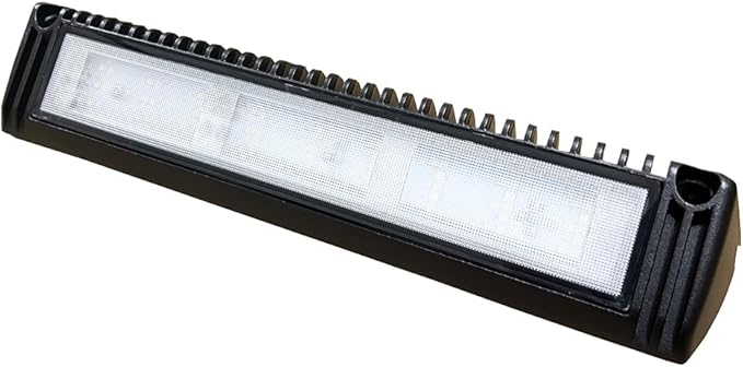 13 Inch LED RV Lights Exterior, Camper Porch Light, 12V/24V DC 6000K Cool White, Down Angle Flood Beam, for Truck Boat Trailer, Black Finish Aluminum Housing, 1 Pack