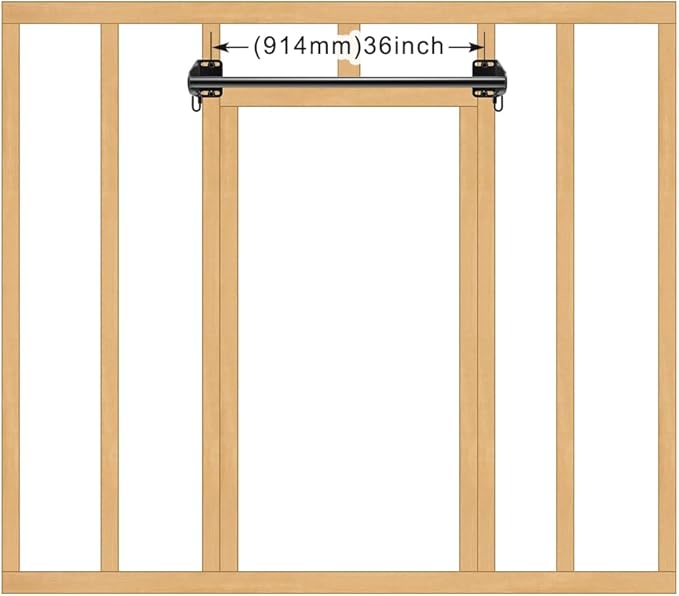 SELEWARE Wall Mounted Pull Up Bar, Heavy Duty Chin Up Bar for Doorway, Multifunctional Home Gym Workout Equipment with Resistance Band Hooks, Supports Up to 440 lbs