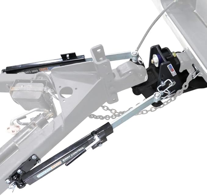 Shocker HD Max Combo Air Hitch & Sway Control Towing Kit, Fits 2-1/2" Hitch Chrome Combo 2" & 2-5/16" Balls