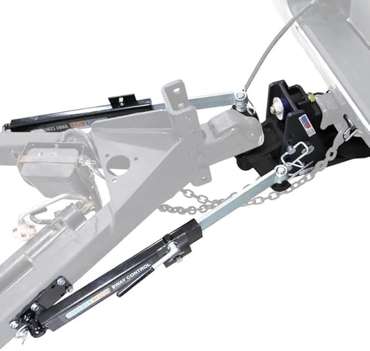 Shocker HD Max Combo Air Hitch & Sway Control Towing Kit, Fits 2" Hitch Black Combo 2" & 2-5/16" Balls