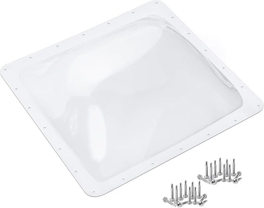XMK 26" x 26" RV Skylight Replacement Outer Dome Fits 22" x 22" RV Skylight Shower Roof Cover Dome Openings for Camper Trailer Motorhome Fifth Wheel Food Truck (22"x22", Clear)