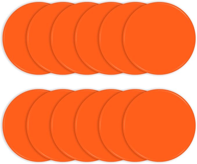 Spot Markers Rubber Floor Dots 9inch Non Slip Agility Dots Flat Cones for Kids Sports Soccer Basketball Training, Gym Training, Preschool Kindergarten Classroom