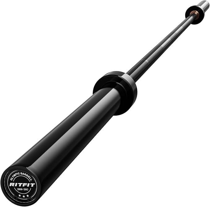 RITFIT 7FT Olympic Barbell for Strength and Weightlifting Training - 2 Inch Olympic Bar for Squat, Deadlift, Bench Press, Curl, Overhead Press - 500lbs/1000lbs/1500lbs Capacity