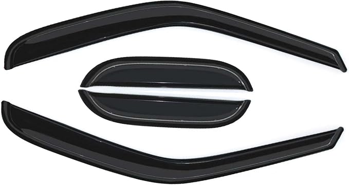 Wind Deflector Compatible with 1997-2003 Ford F150 97-99 F250 Light Duty Super/Extended Cab Sun Rain Guards Window Visors 94808