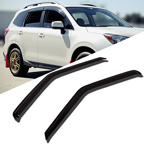 TuningPros WD-448 Tinted Smoke Out-Channel Window Visor Deflector Rain Guard 2-pc Set