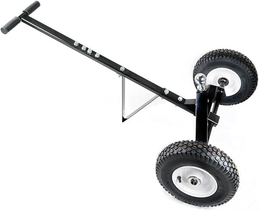 650LBS Capacity Trailer Dolly, 1-7/8” Hitch Ball with 12” Pneumatic Tires, Black Powder Coated Steel Trailer Mover Dolly TC001