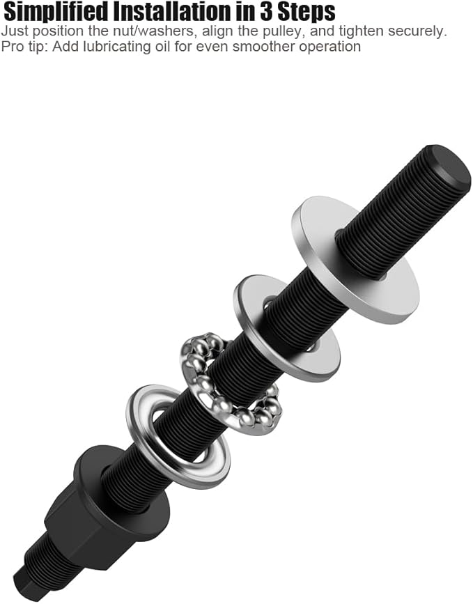 Moker Harmonic Balancer Pulley Install Tool w/Bearing for GM LS & LT Series Engines 1997-Current, Replaces 551141, Time-Saving Hook Design