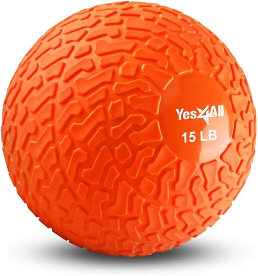 Yes4All Slam Balls, 10-40lb Weighted Ball Weight, Durable PVC Sand Filled Workout Dynamic Slam Ball for Core Strengthen