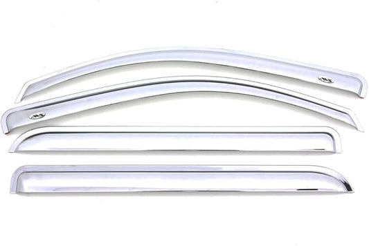 Auto Ventshade [AVS] Outside Mount Rain Guards for 2015 - 2020 Cadillac Escalade ESV; 2015 - 2020 Chevrolet Suburban; 2015 - 2020 GMC Yukon | Window Vent Visors, 4 pcs. - Chrome | 684966