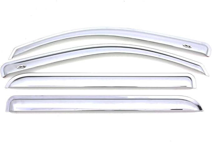 Auto Ventshade [AVS] Outside Mount Rain Guards for 2002 - 2010 Ford Explorer (4 - Door)/Mercury Mountaineer; 2003 - 2010 Lincoln Aviator | Window Vent Visors, 4 pcs. - Chrome | 684819