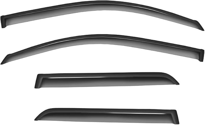 Smoke Window Visors Compatible with 2003-2009 Toyota 4Runner Sun Rain Guards Wind Deflectors 4pc 94924