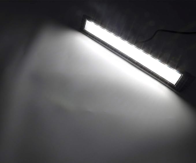 Raycharm 18" RV & Boat Exterior LED Awning Lighting Fixture, 40° Down Angle Flood Beam, 6000K Cool-White, 12V/24V DC, High Lumen Output Low Current Draw, Waterproof White Finish, 1-Pack