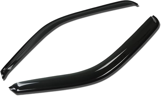 DNA Motoring Set of 2 Tape-On Window Rain Guards for 1999-2006 Chevy Silverado/GMC 1500 2500 3500, Window Visors Vent Guard Shade Deflector Crew Cab, WVS-015