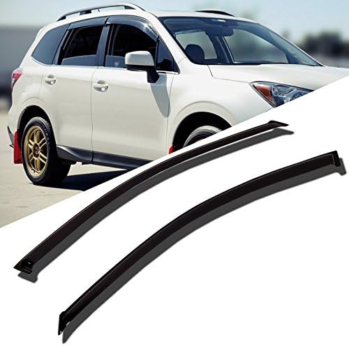 TuningPros WD-175 Tinted Smoke Out-Channel Window Visor Deflector Rain Guard 2-pc Set