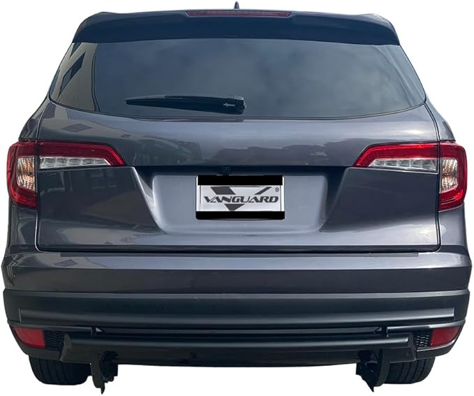 VANGUARD VGRBG-1291-1191BK Black Powdercoat Double Layer Rear Bumper Guard | Compatible with 19-25 Honda Passport / 16-22 Honda Pilot