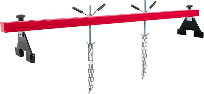 VEVOR Engine Support Bar 1100 Lbs Capacity Engine Transverse Bar Engine Hoist 2 Point Lift Holder Hoist Dual Hooks, Engine Hoist Keeps Engine Stable for Home Garages & Auto Repair Shop