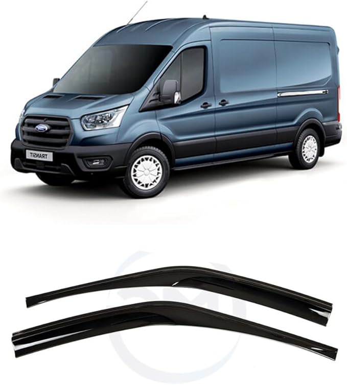 for Ford Transit 2014 2015 2016 2017 Wind Deflector Car Side Window Visor Vent Shade Rain Guard Bright Black 4pcs