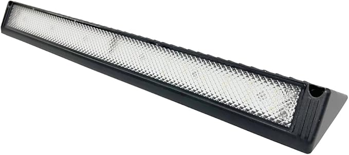 RV LED Porch Exterior Utility Lights, 22.4 inch Down Angle Flood Beam Awning Light, 3000K Warm-White 12V/24V DC 5400 Lumen, Black Finish Aluminum Housing, for RVs Trailers Campers, 1 Pack