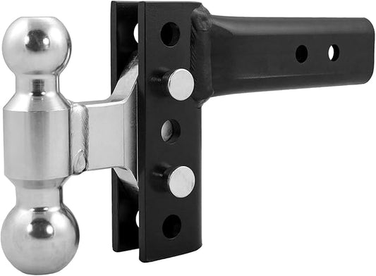 Andersen HITCHES | EZ Adjust Hitch | 4" Drop/Rise, 2" x 2-5/16" Combo Ball, 2-1/2" Shank | Adjustable Heavy Duty Towing for Trucks Trailer | 10K/16K GTWR Weight Level | 3291