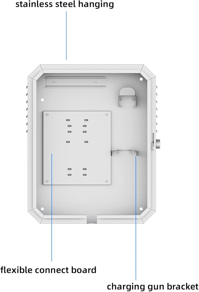 Charger Box for Tesla Gen 3, Outdoor Wall Charger Cover for Tesla Accessories, Rainproof Dustproof Wall Connector Charging Cable Organizer Tesla Charger Lock Box