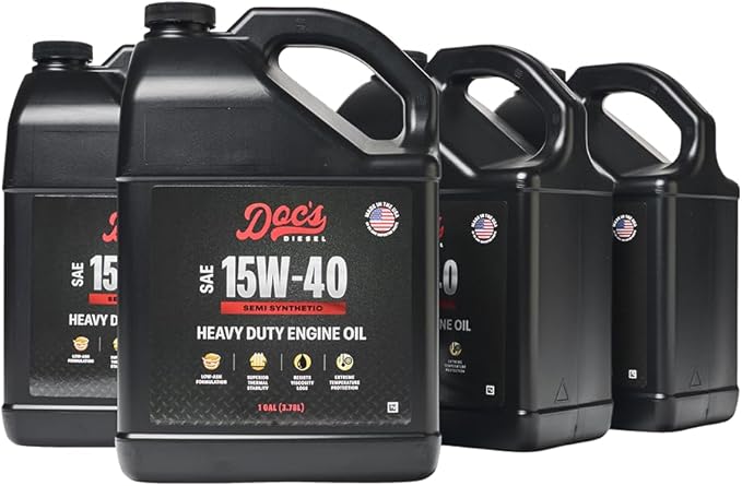 Doc's Diesel 15W-40 SEMI Synthetic Heavy Duty Diesel Oil DOCS15W40SS-4 | 4-Gallons