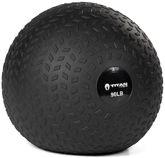 Titan Fitness Rubber Tread Slam Ball, Dead Bounce, Weight Workout - Throw, Catch, Slam, Twist